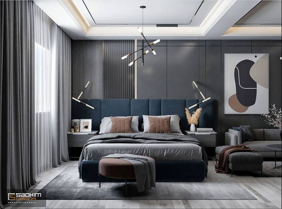 Mẫu thiết kế phòng ngủ studio căn hộ 38m2 Vinhomes Smart City
