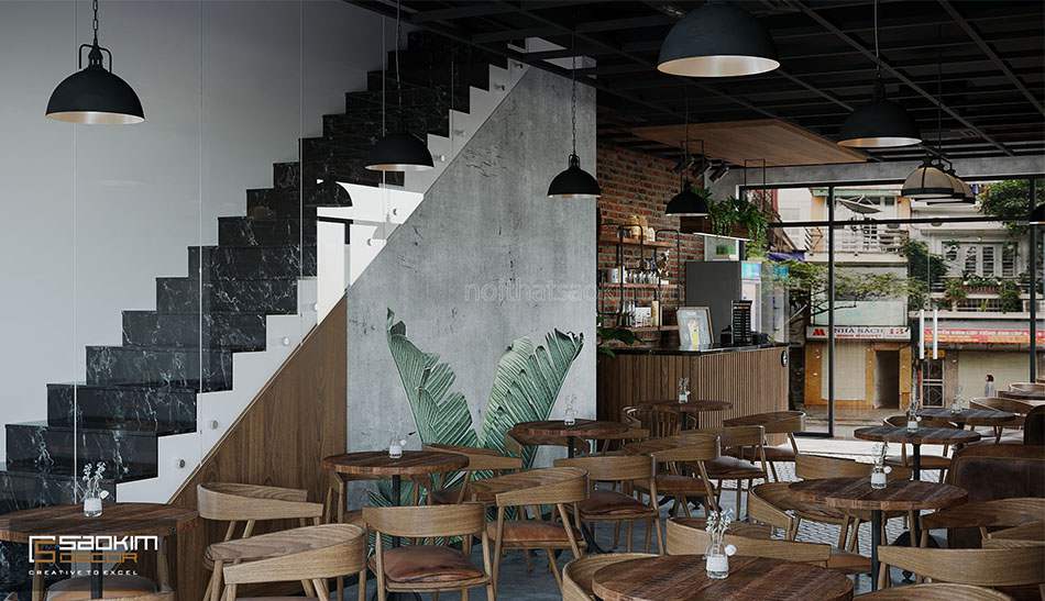 Thiết kế nhà liền kề La Casta Văn Phú với tầng 1 là không gian quán cafe