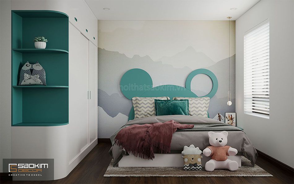 Thiết kế phòng ngủ bé gái nhà liền kề đẹp La Casta Văn Phú
