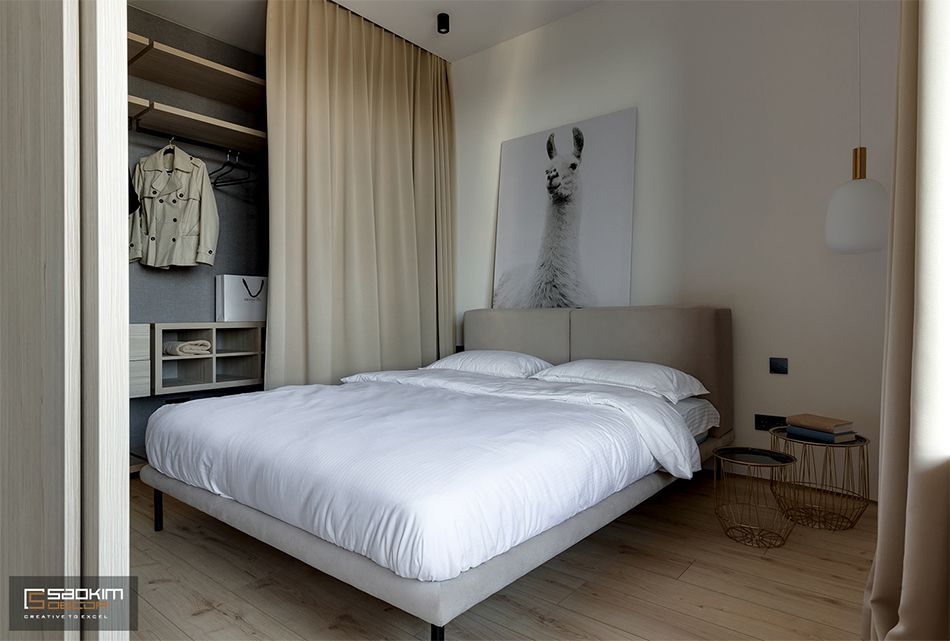 Hoàn thiện thiết kế nội thất phòng ngủ chung cư La Casta Tower phong cách hiện đại