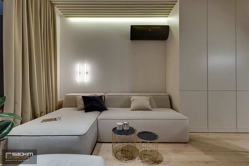 Thiết kế thi công nội thất phòng khách chung cư La Casta Tower phong cách hiện đại