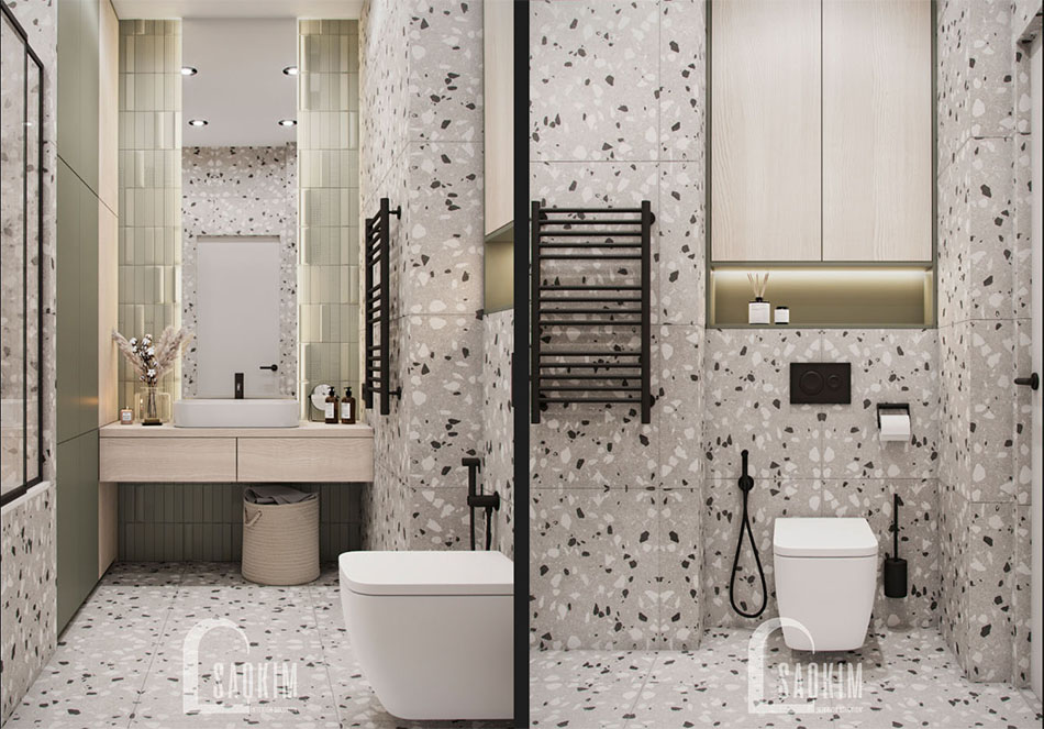 Thiết kế phòng tắm chung cư The Terra An Hưng theo phong cách hiện đại