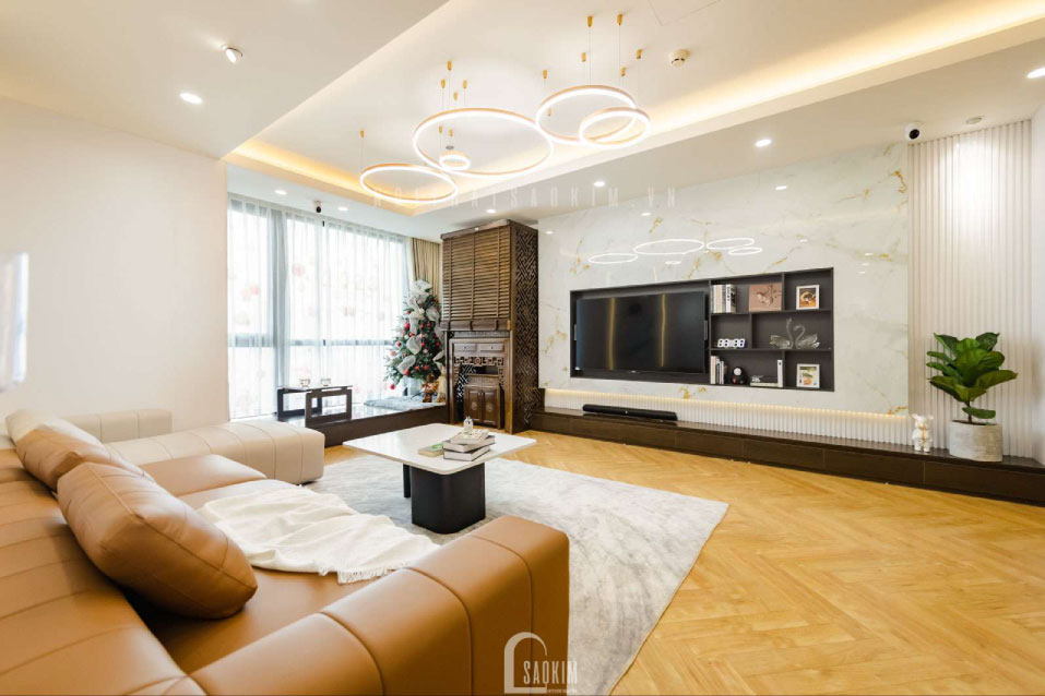 Thiết kế phòng khách cho nội thất chung cư Royal City