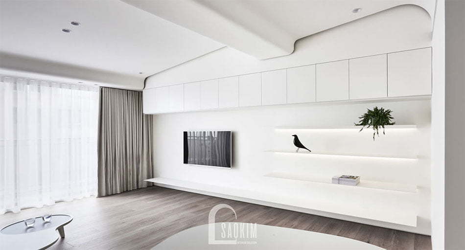 <em>Mẫu thiết kế chung cư phong cách tối giản Vinhomes Green Bay 45m2 </em>