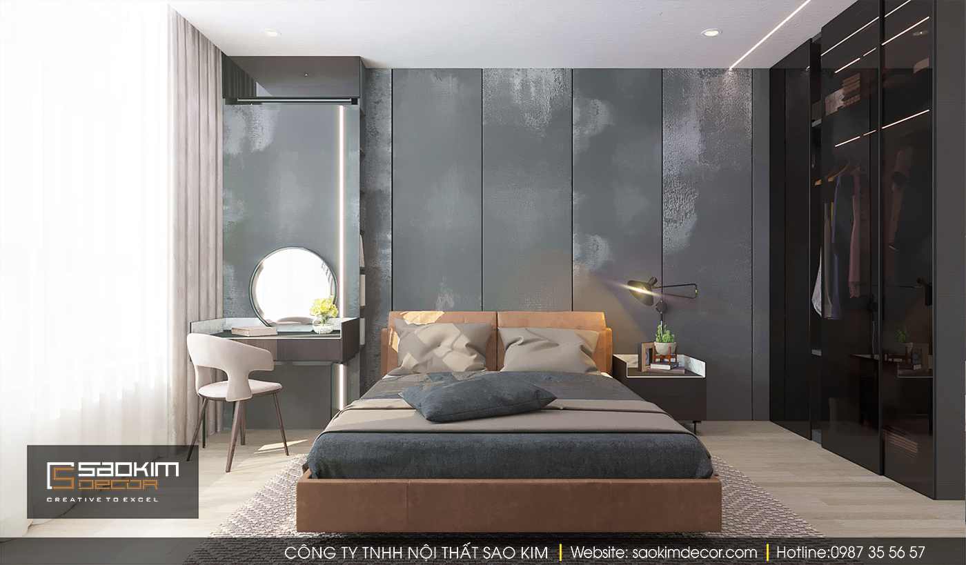 Thiết kế nội thất phòng ngủ chung cư Time City theo phong cách tối giản (minimalism)