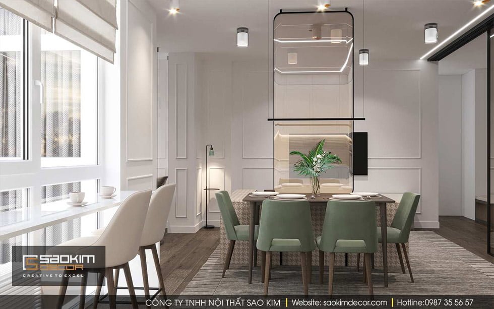 Thiết kế chung cư 91m2 Gold Tower