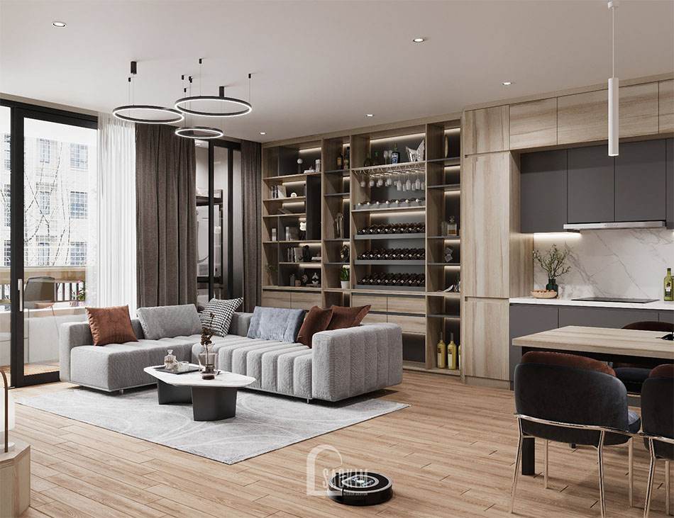 Thiết Kế Nội Thất Chung Cư 120m2 Packexim Tây Hồ Hiện Đại, Ấm Cúng