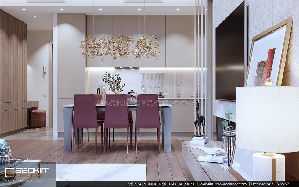 Thiết kế nội thất phòng bếp chung cư Royal City
