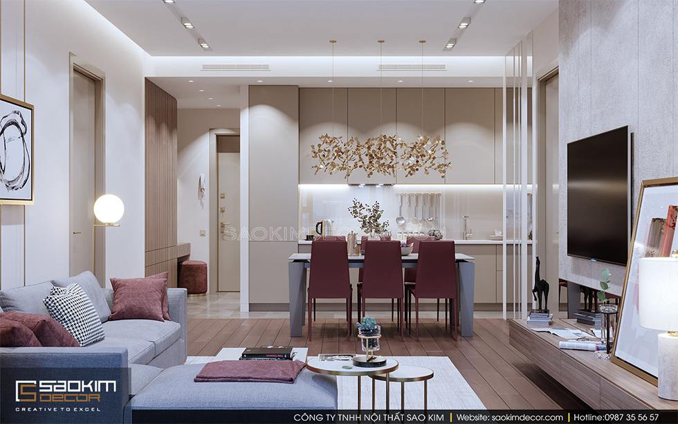 Thiết kế nội thất phòng bếp chung cư Royal City