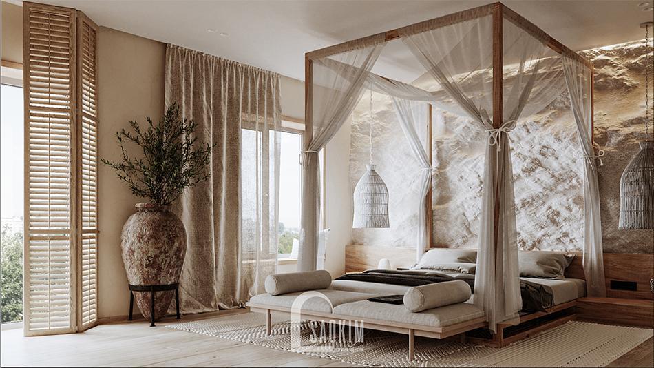 Kiểu dáng nguyên thủy tự nhiên chính là đặc điểm nổi bật trong phong cách nội thất Wabi Sabi