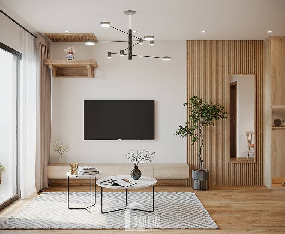 Mẫu thiết kế thi công căn hộ 84m2 chung cư Grand Sài Đồng