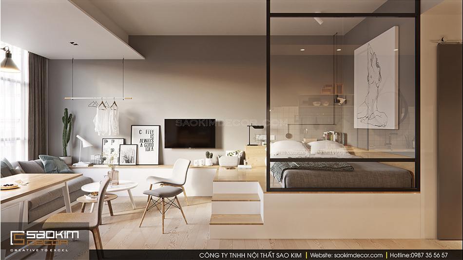 Thiết kế nội thất căn hộ studio theo phong cách Đài Loan