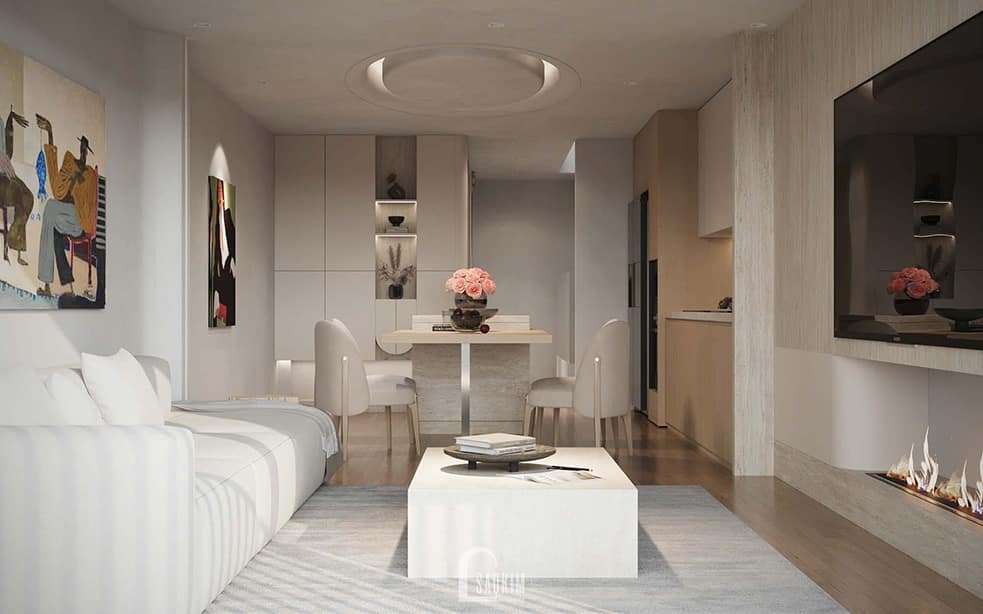 Thiết kế nhà liền kề Minimalist mix Wabi Sabi – Tổ ấm sang trọng tinh tế tại Vinhomes Ocean Park 2