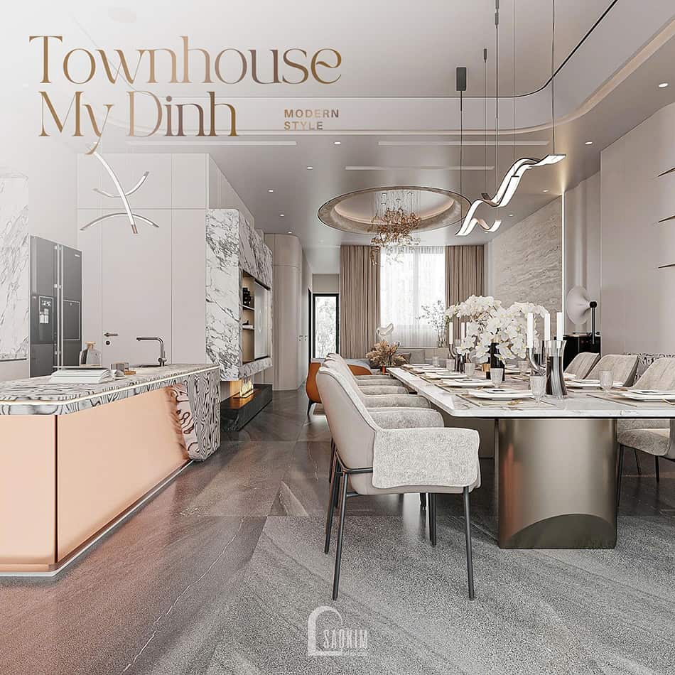 Thiết Kế Nhà Phố Liền Kề Townhouse Mỹ Đình Phong Cách Hiện Đại Luxury - Định nghĩa phong cách sống