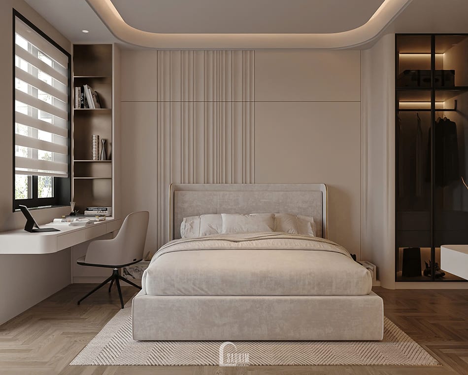 Thiết kế phòng ngủ con trai nhà phố liền kề Townhouse Mỹ Đình 