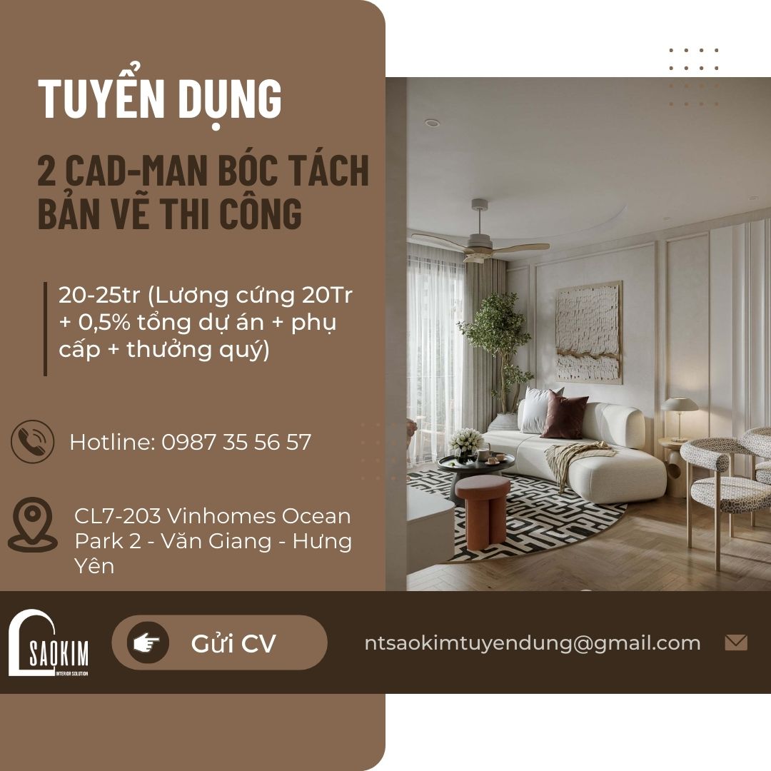 Tuyển Nhân Viên Bốc Tách Hồ Sơ Kỹ Thuật CAD-MAN