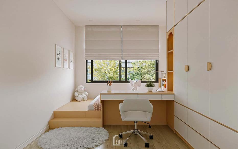 Thiết kế nội thất phòng ngủ cho bé chung cư phong cách hiện đại cho căn hộ Hyundai Hillstate