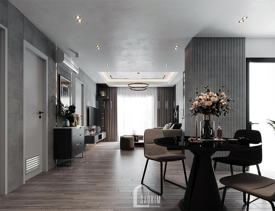 Thiết kế chung cư 97m2 Le Grand Jarrdin phong cách hiện đại kết hợp tông màu đen - trắng đẹp ngỡ ngàng