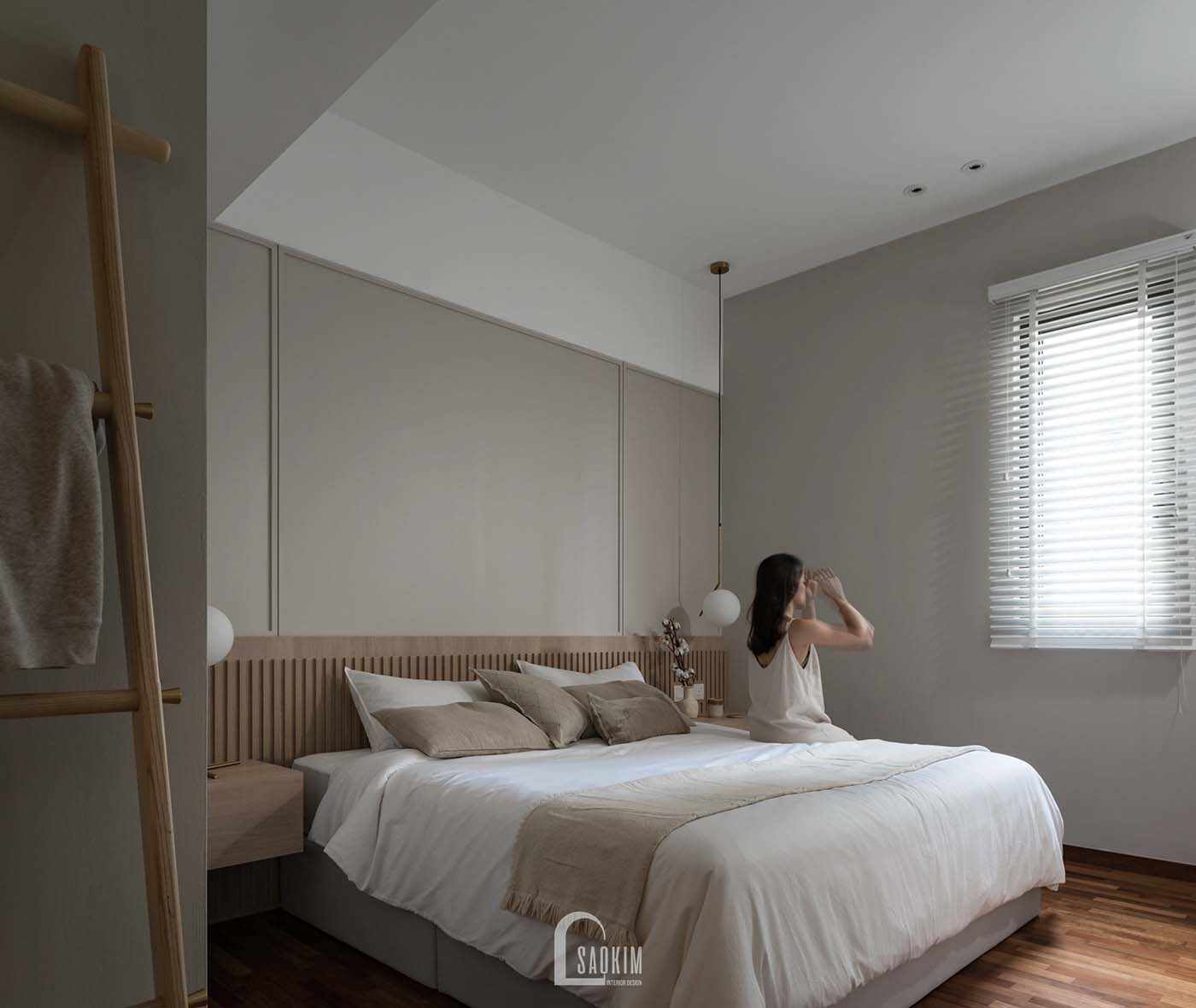 Thi công nội thất phong cách tối giản phòng ngủ master chung cư The Nine giá trị thẩm mỹ vượt thời gian