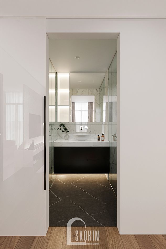 Thi công nội thất phòng tắm căn hộ cao cấp chung cư The Zen Gamuda 157m2 phong cách hiện đại