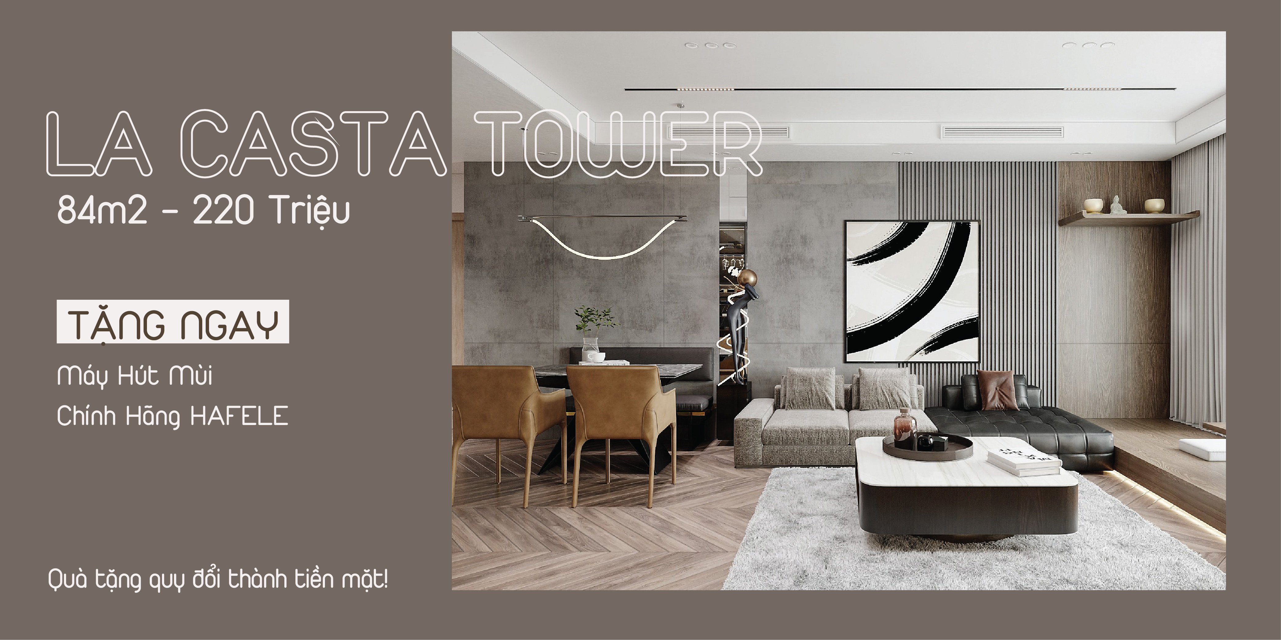 Thiết kế thi công chung cư La Casta Tower 220 Triệu Full nội thất