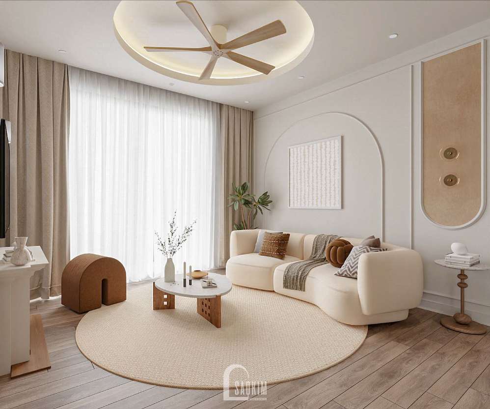 Thiết kế nội thất chung cư Pavilion Ocean Park mang phong cách Parisian mix Korea Chic