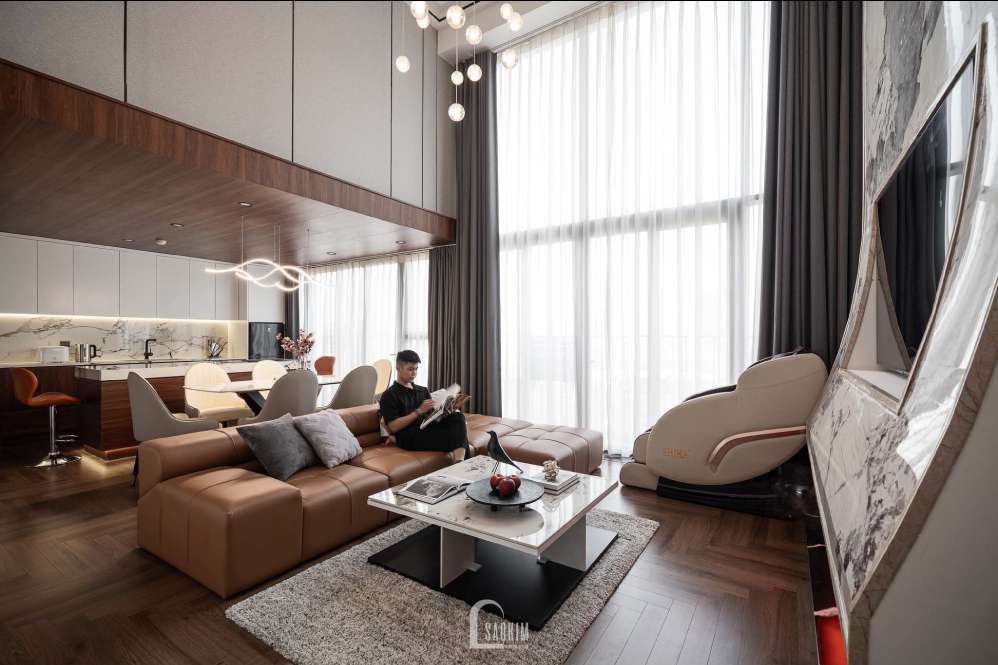 Thi công & thiết kế căn hộ Duplex Penstudio mang phong cách hiện đại