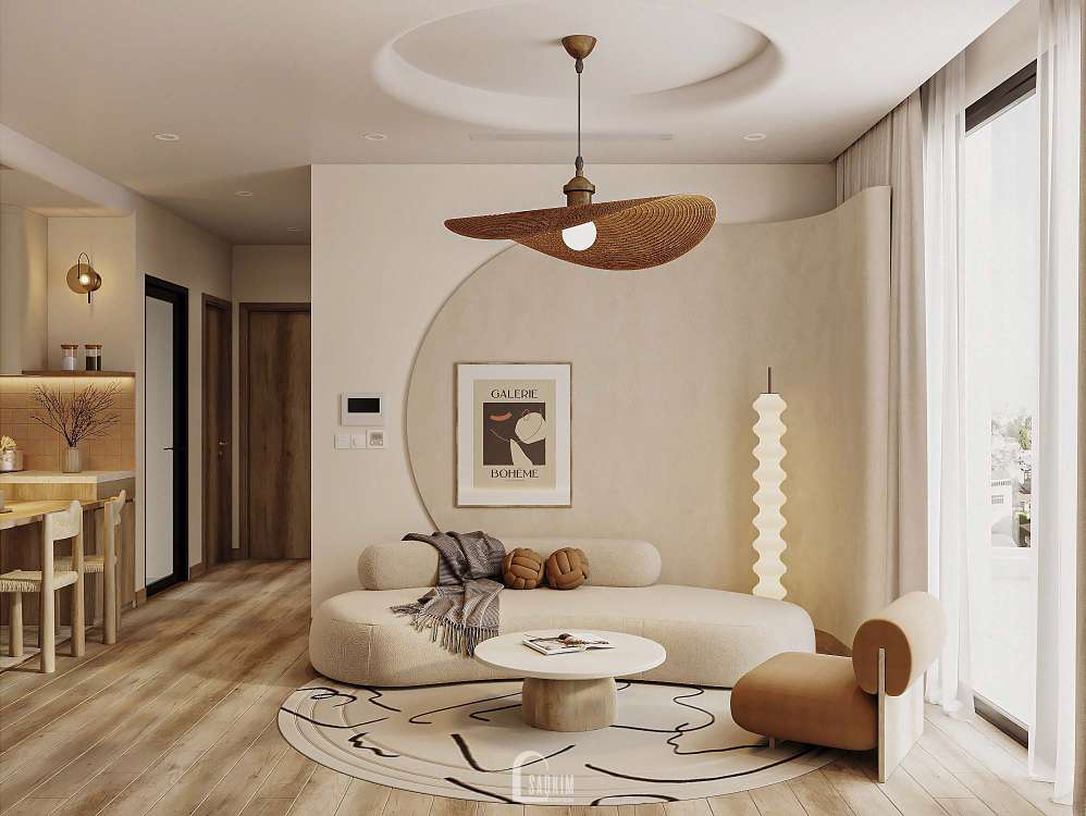 Thiết kế nội thất căn hộ phong cách Wabi Sabi dự án Sol Forest Ecopark