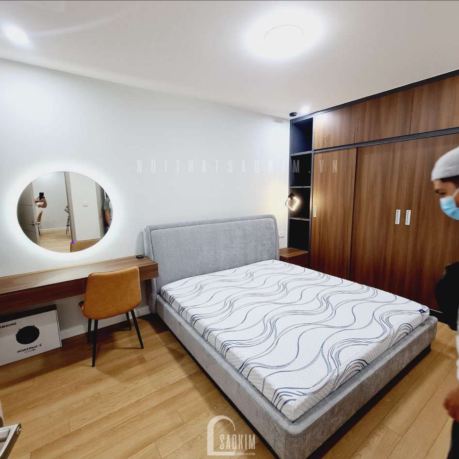 Nội thất phòng ngủ hiện đại với thiết kế đơn giản.