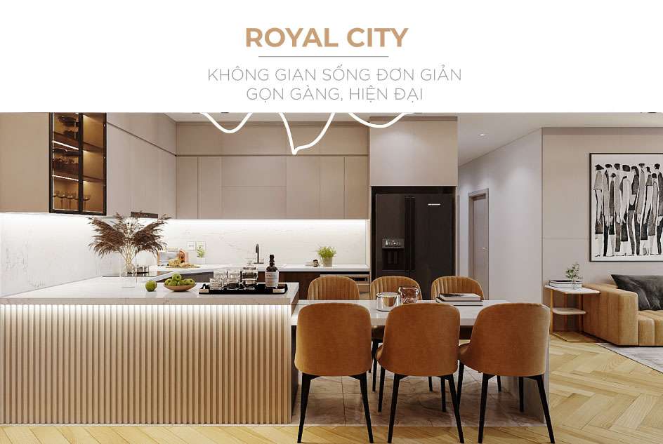 Thiết kế nội thất căn hộ 148m2 Royal City- 3 phòng ngủ phong cách hiện đại