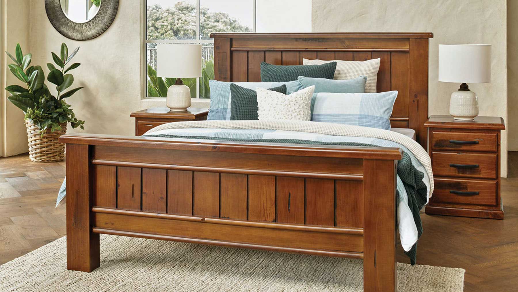 Giường ngủ gỗ sồi kiểu dáng thanh lịch GHC-932