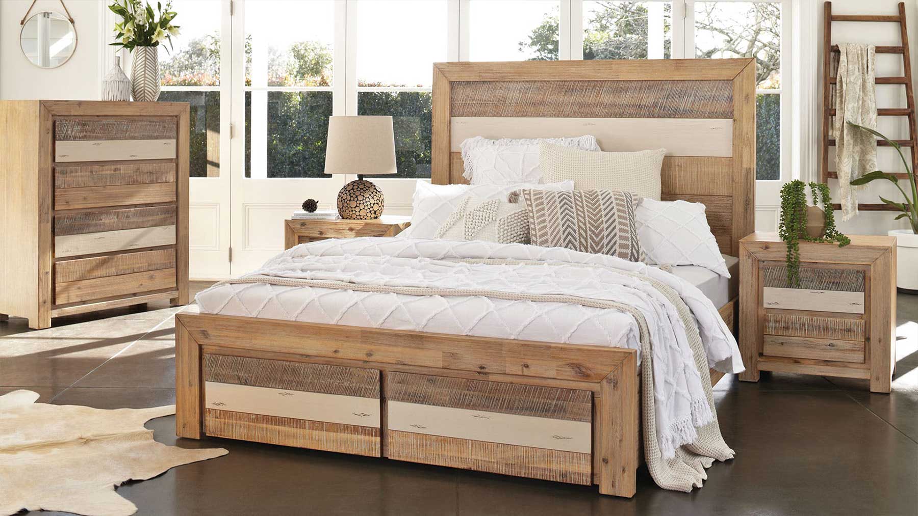 Giường ngủ hiện đại gỗ sồi tự nhiên đẹp tinh tế GHS-9082
