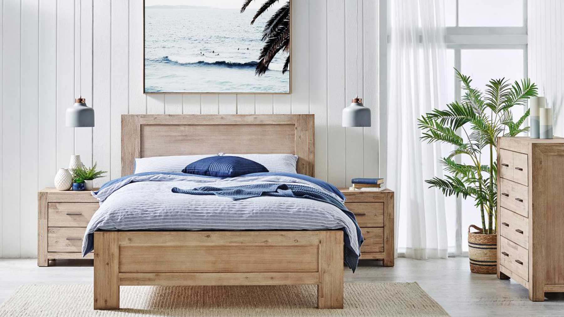 Giường ngủ gỗ tự nhiên đơn giản GHC-933