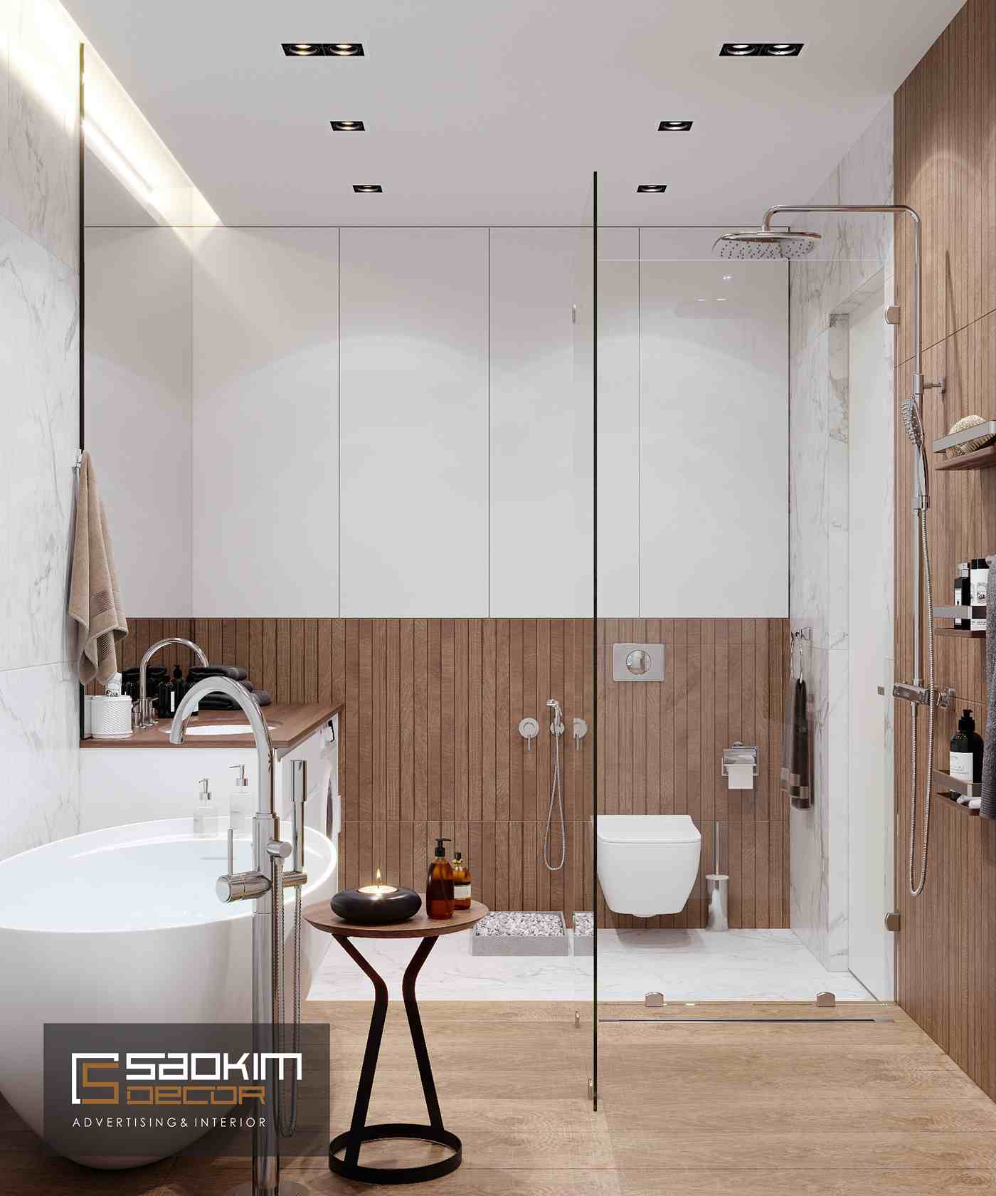 Thiết kế nội thất phòng tắm chung cư