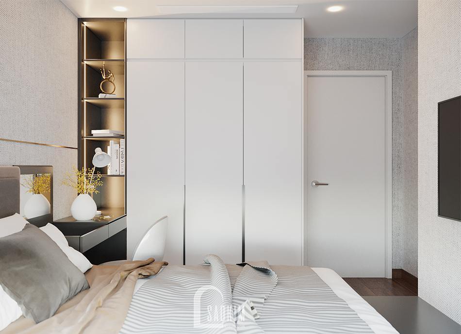 Thiết kế nội thất phòng ngủ chung cư theo phong cách hiện đại