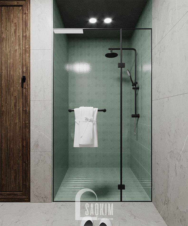 Thiết kế nội thất phòng tắm nhà mặt đất 58m2