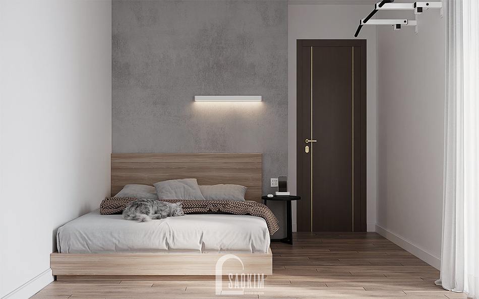 Thiết kế phòng ngủ 2 căn hộ The Terra An Hưng theo phong cách tối giản