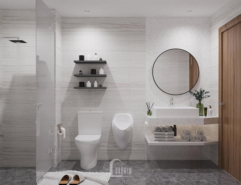 Thiết kế nội thất phòng tắm 2 chung cư Packexim Tây Hồ hiện đại