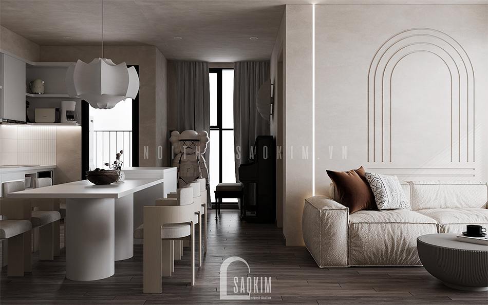 Thiết kế nội thất Vinhomes Ocean Park đẹp tựa như một quý cô "trang nhã" với sự kết hợp giữa phong cách Japandi và Bauhaus